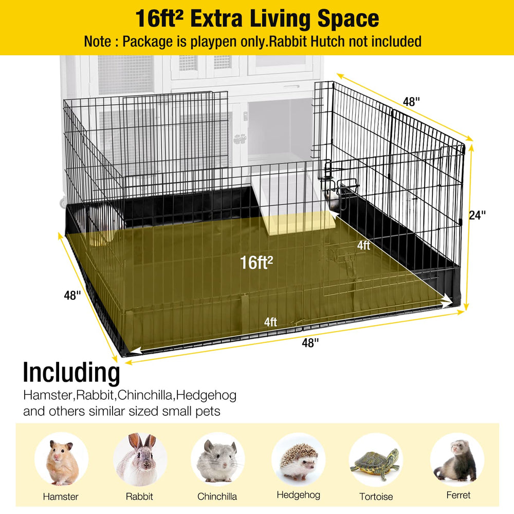 Aivituvin extension playpen supports both indoor play and outdoor adventures for small pets.