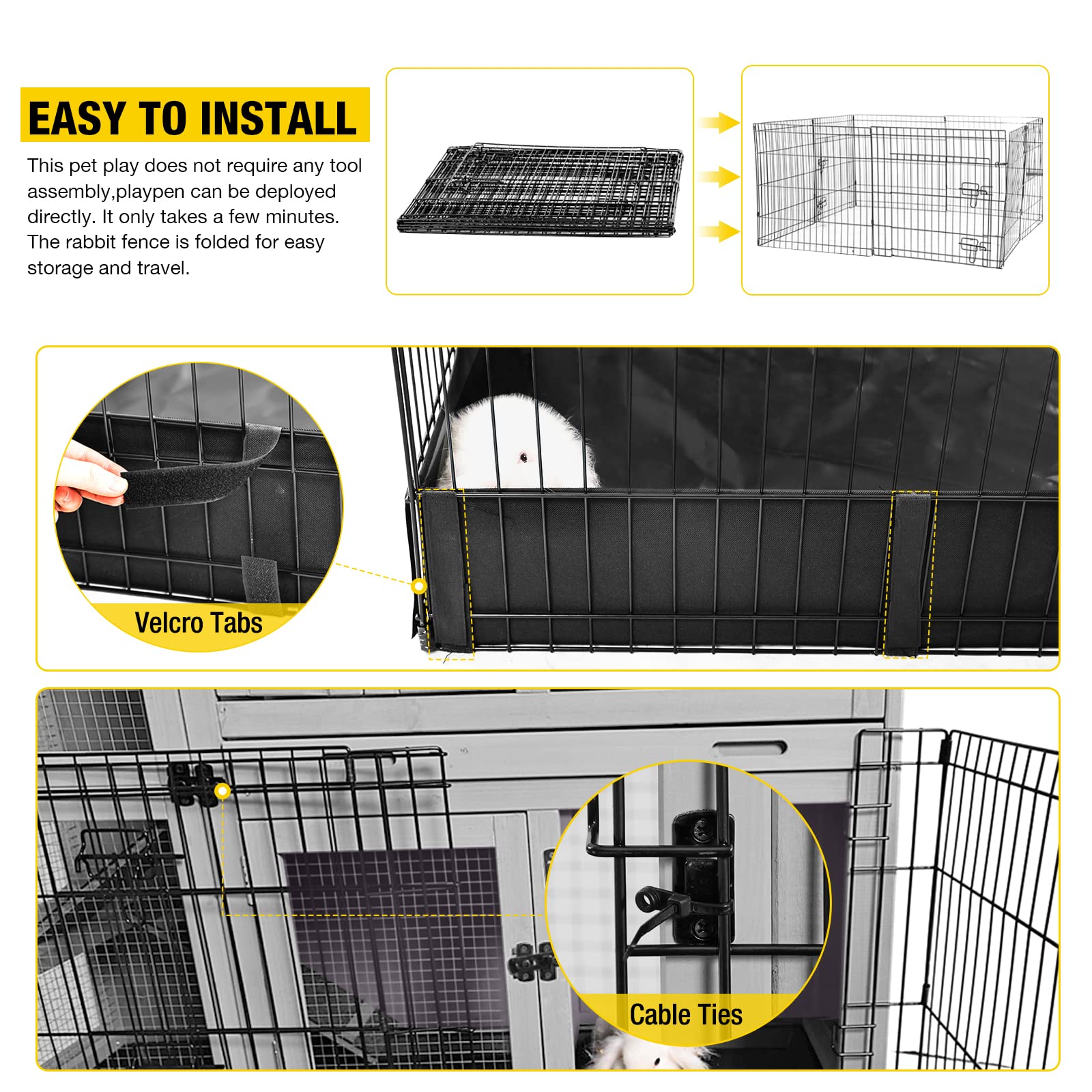 Powder-coated frame from Aivituvin resists rust for durable indoor and outdoor use.