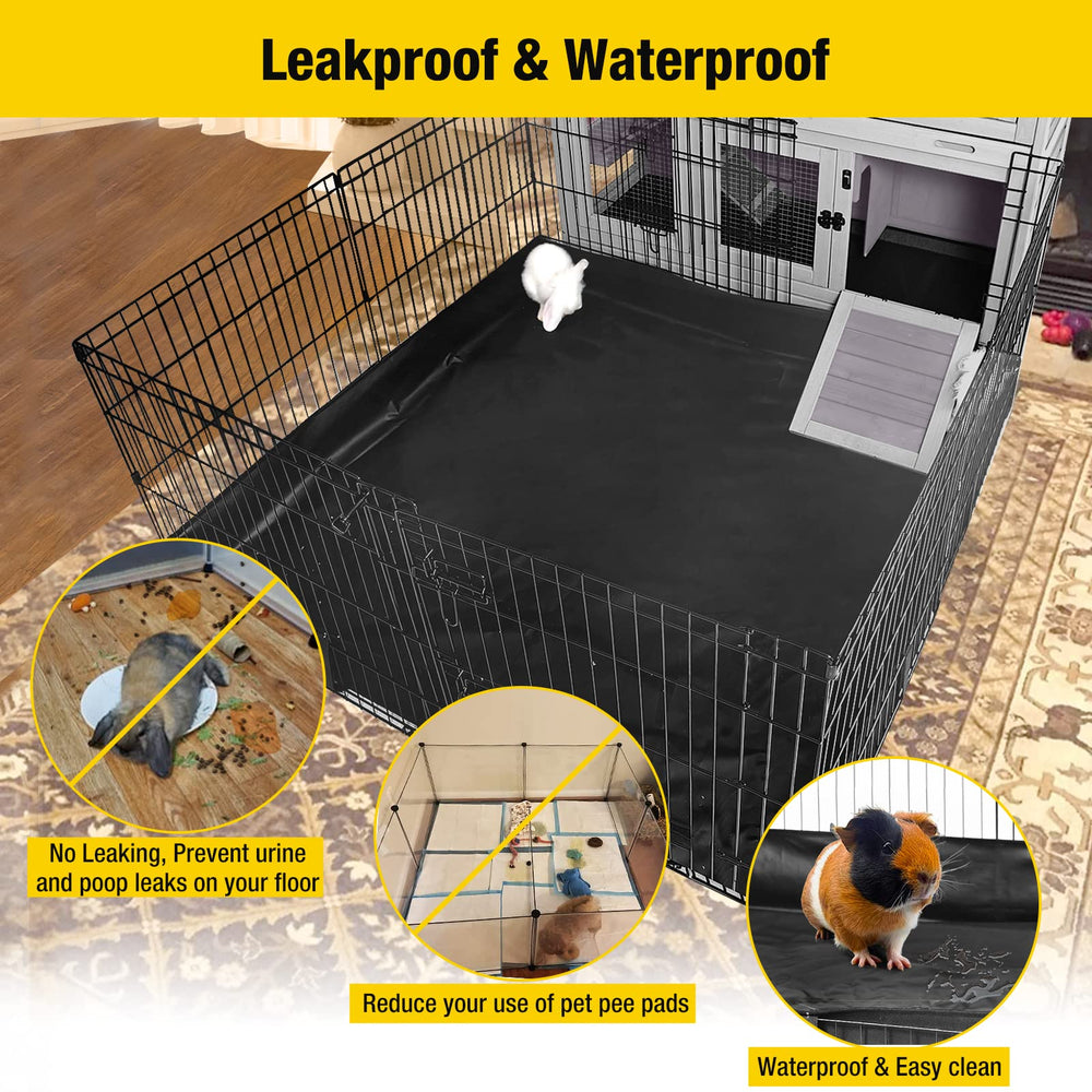 Aivituvin extension playpen with waterproof liner keeps floors clean and bedding contained.