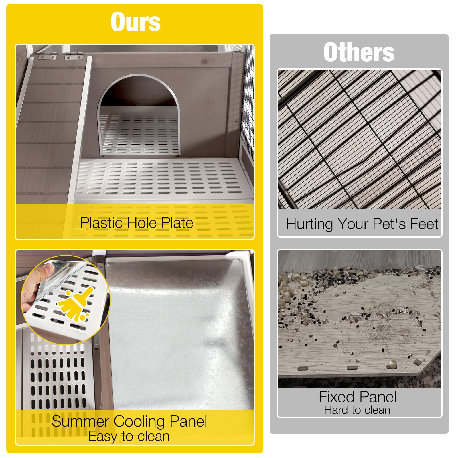 Aivituvin pull-out trays simplify cleaning and upkeep.