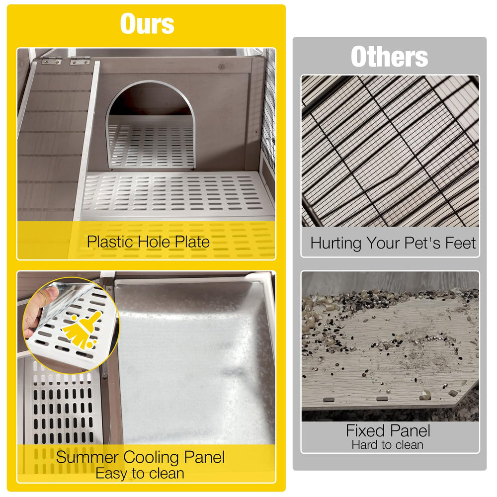 Aivituvin pull-out trays simplify cleaning and upkeep.