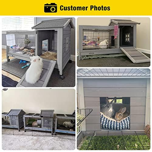 Aivituvin rabbit hutch side window for better ventilation