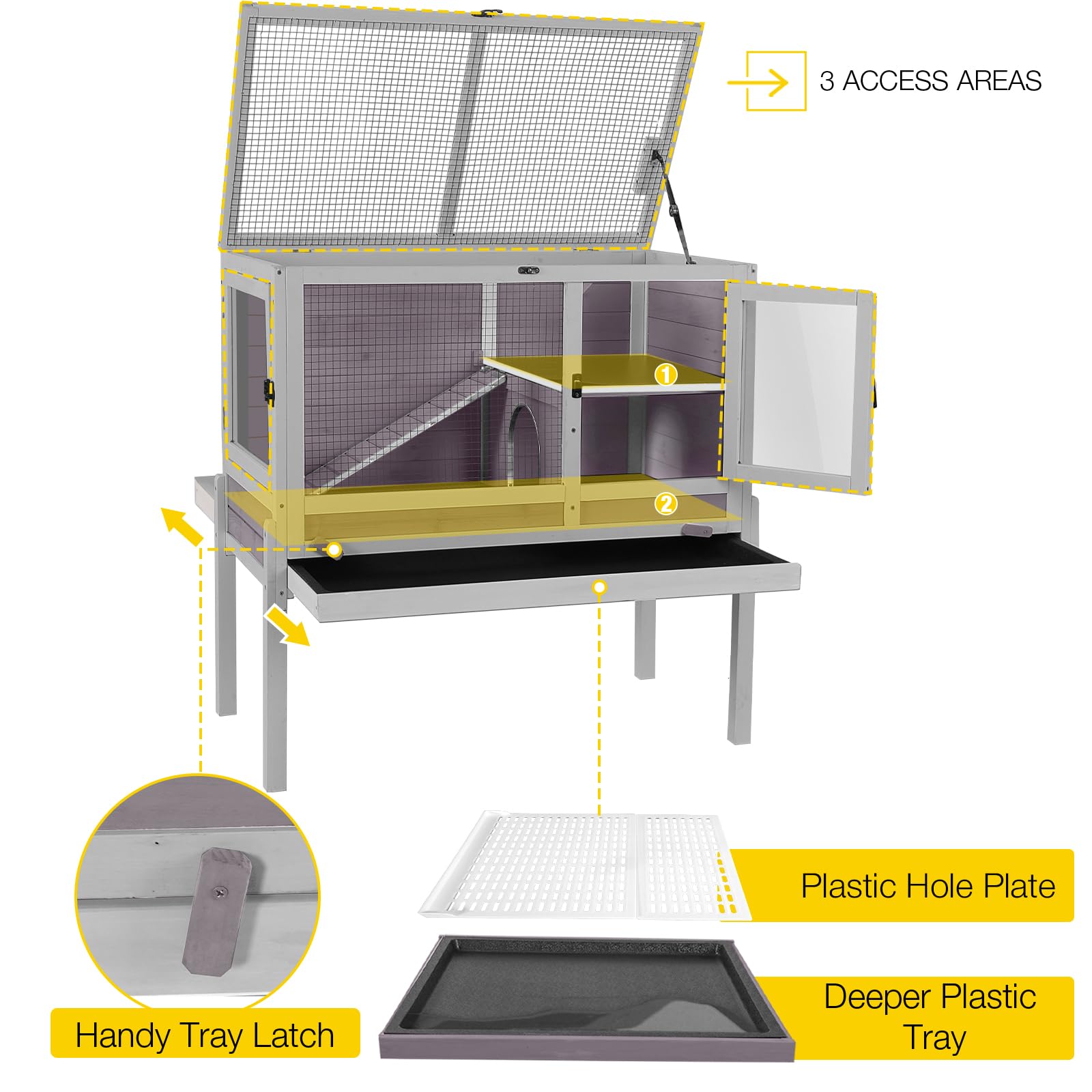 Aivituvin removable stand enables fast playpen conversion.