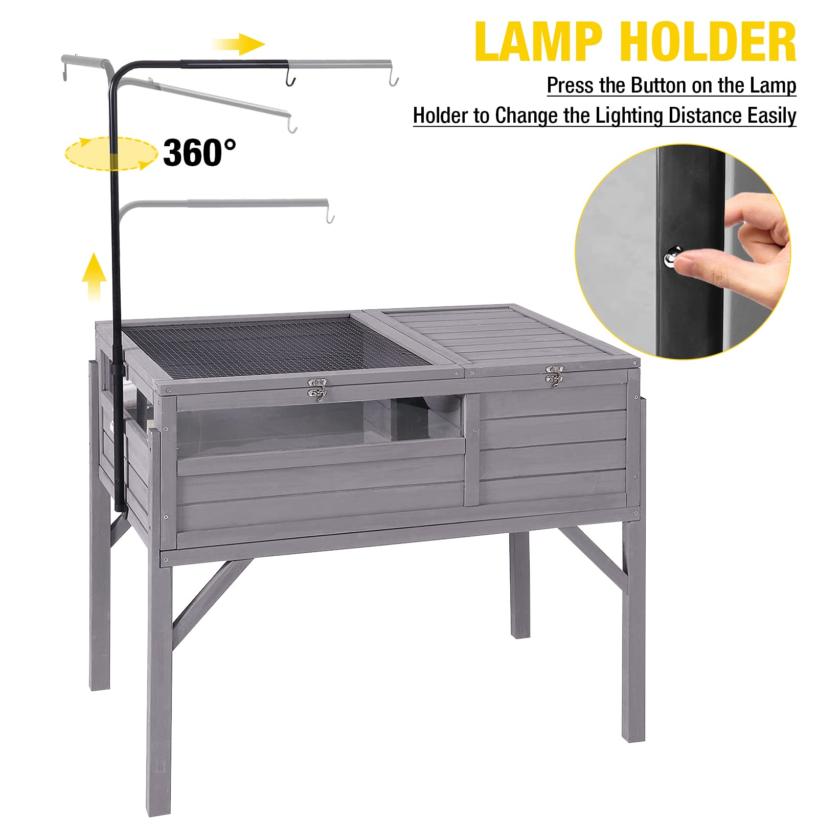 Aivituvin tortoise habitat designed for multifunctional use with small pets in one enclosure.