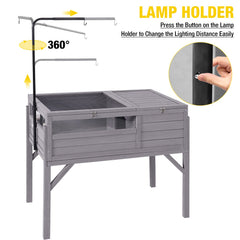 Aivituvin tortoise habitat designed for multifunctional use with small pets in one enclosure.