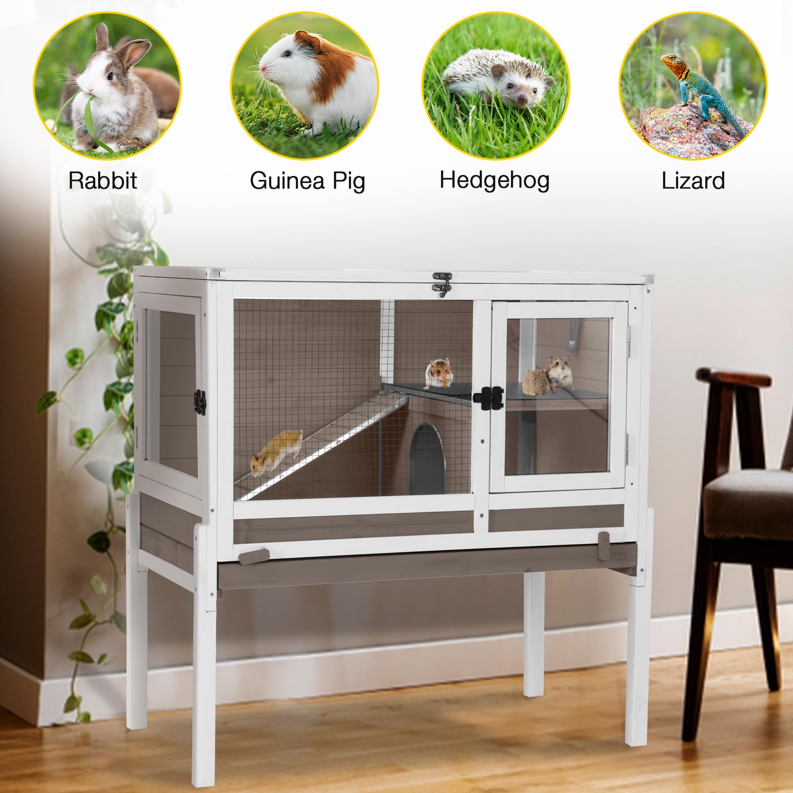 Aivituvin wire mesh design keeps paws clean and safe.