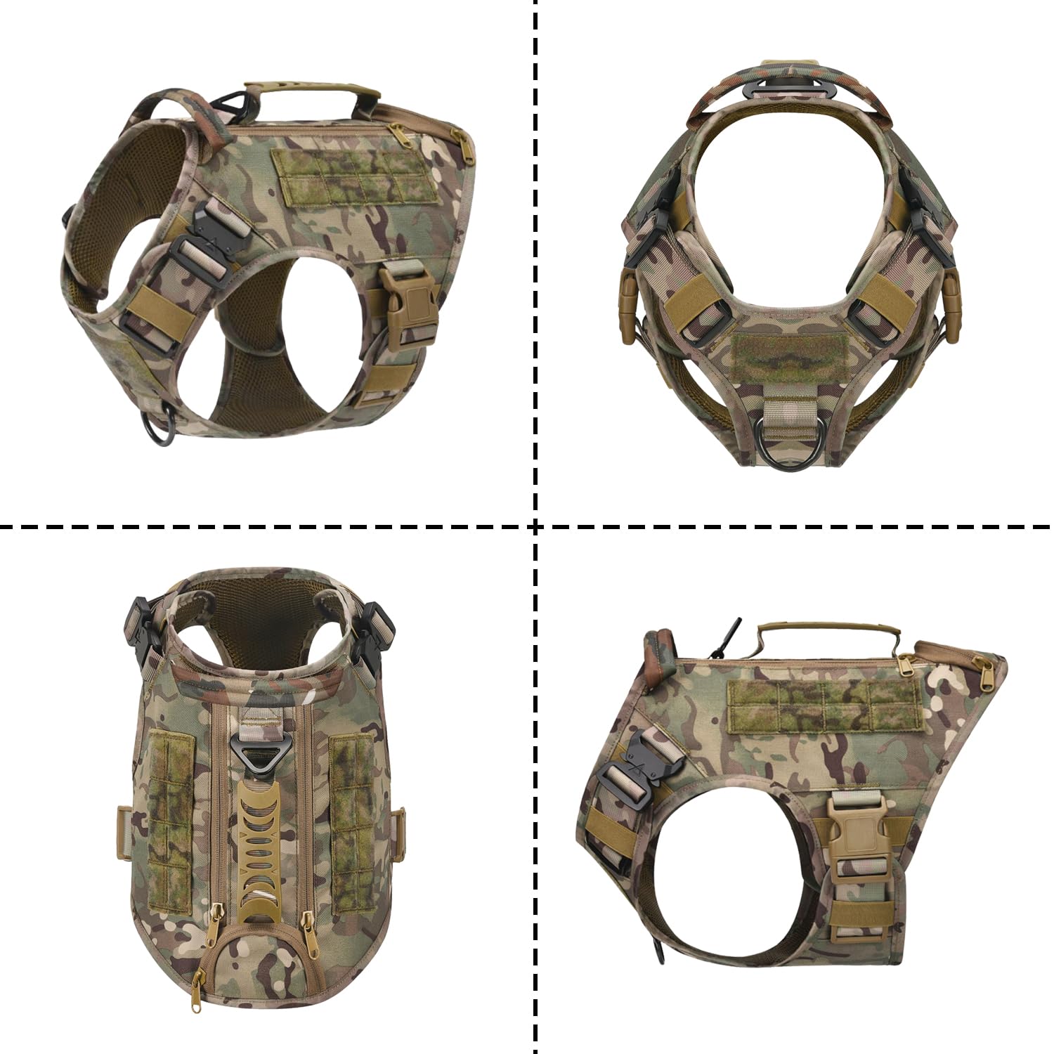 AIWAI 1000D nylon harness with heavy stitching for durable use.