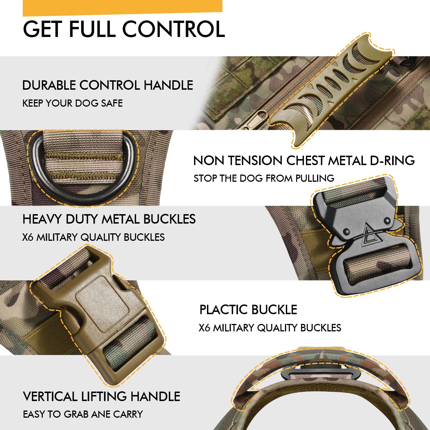 AIWAI tactical harness top pocket for secure essentials on walks.