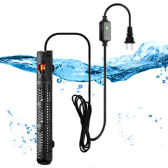 AIWEK aquarium heater front view shows compact design for 20-60 gallon tanks.