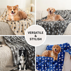 AIWEK paw bone blanket offers luxurious warmth during naps.