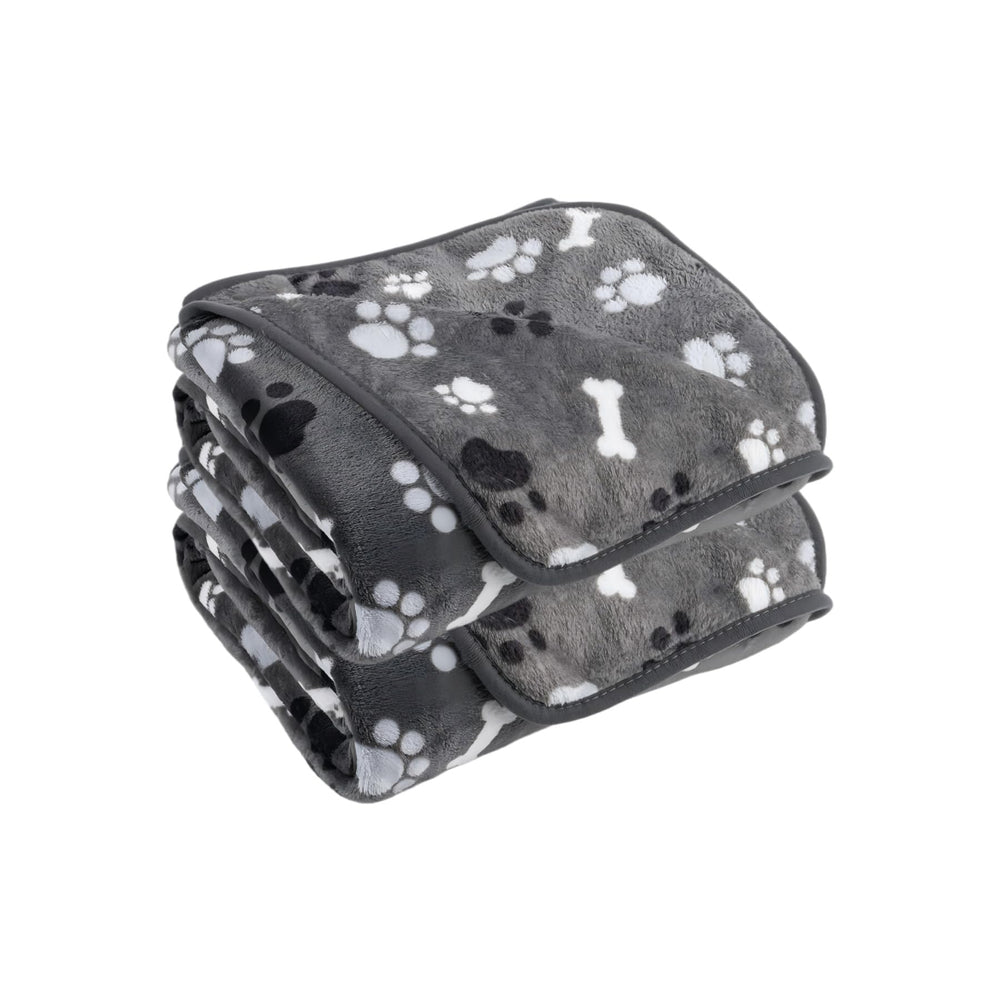 AIWEK dog blanket with paw bone pattern for cozy sofa naps.