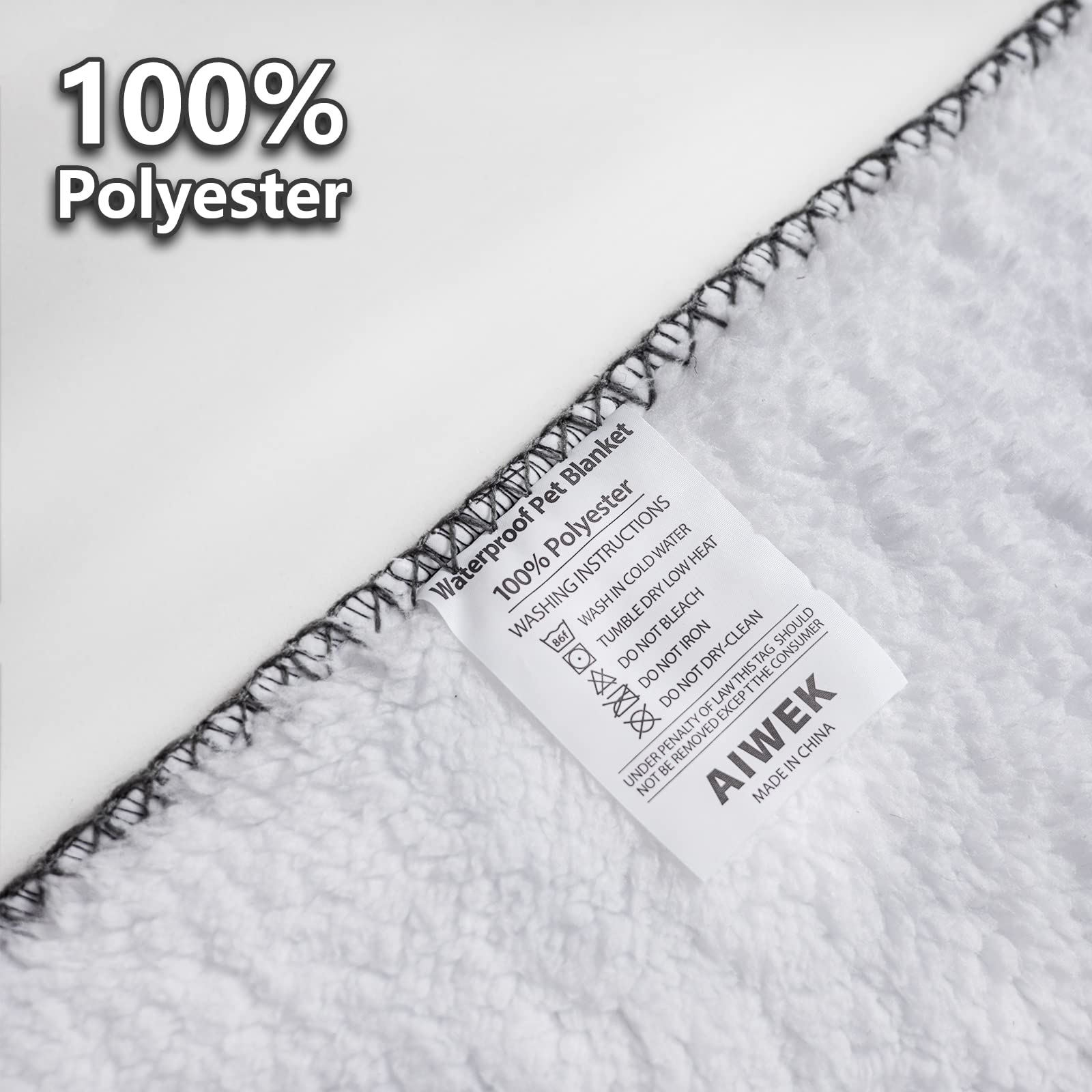 AIWEK pet blanket covers beds to reduce fur and mess.