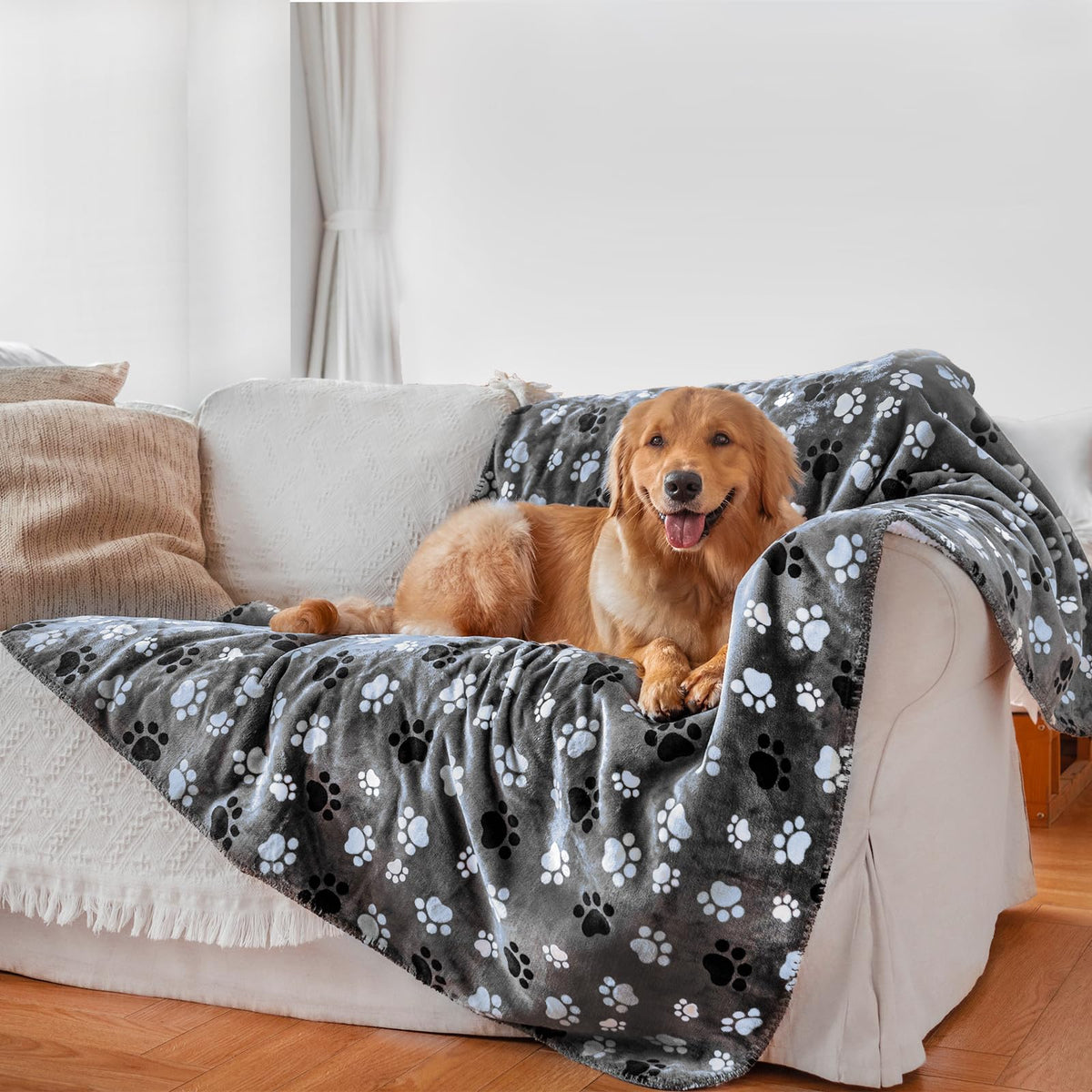 AIWEK waterproof pet blanket guards couches from spills and fur while staying soft.