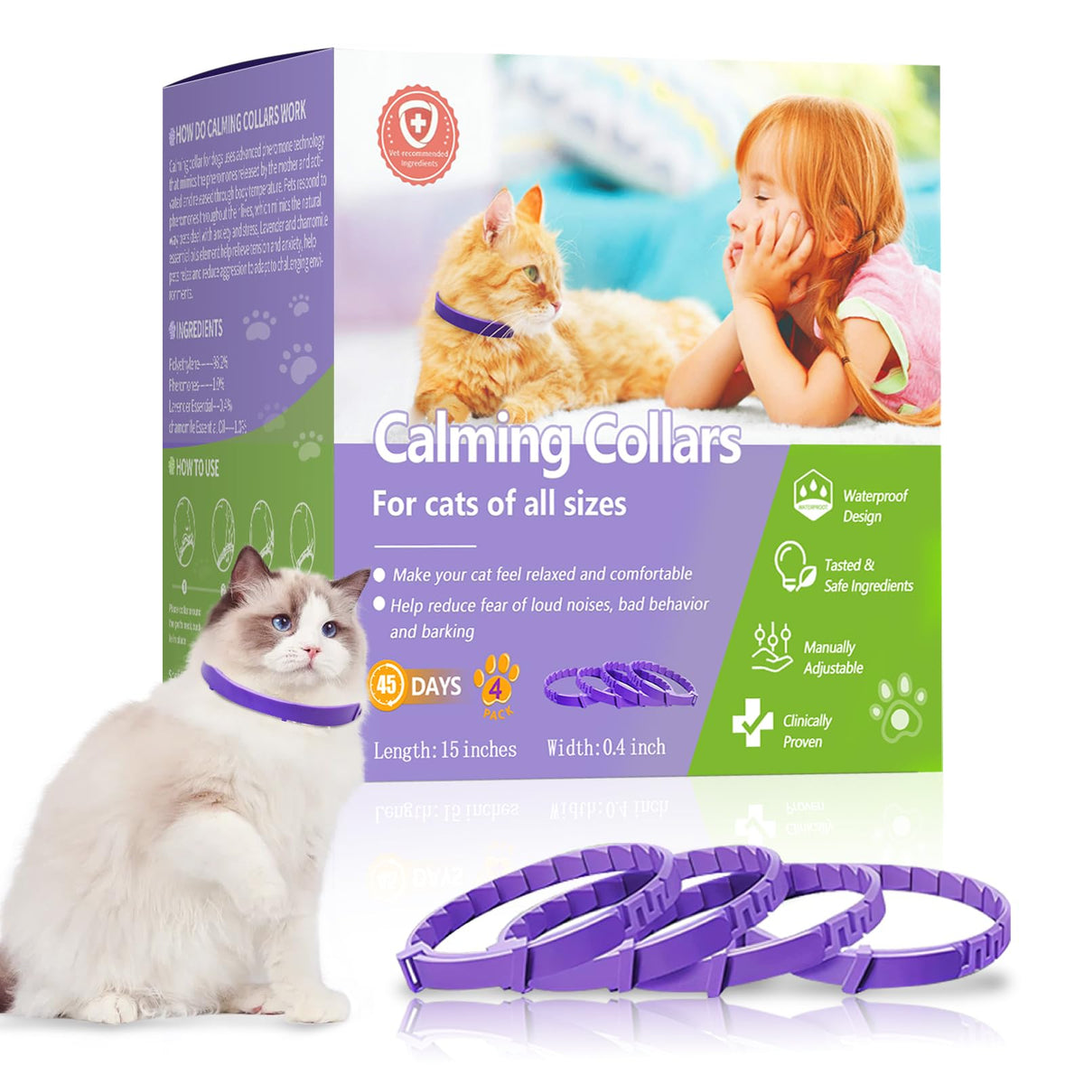 Aiwojiujiu calming collar value-pack box for ongoing feline calm.