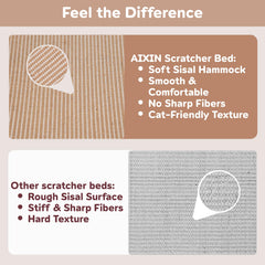 AixinPet Love hammock with soft sisal supports comfy lounging and gentle scratching