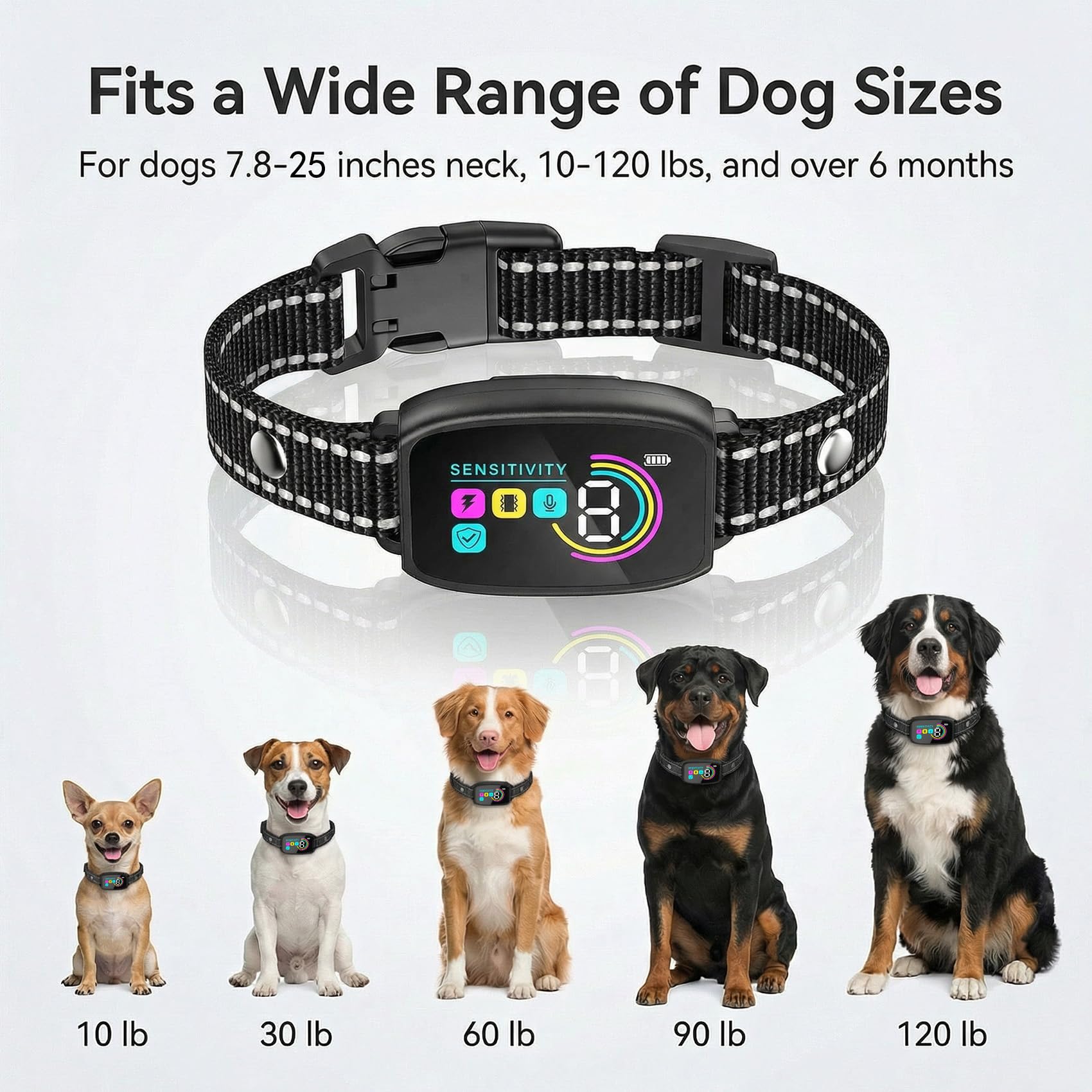 Ajctxno IP67 waterproof collar for rain and outdoor use