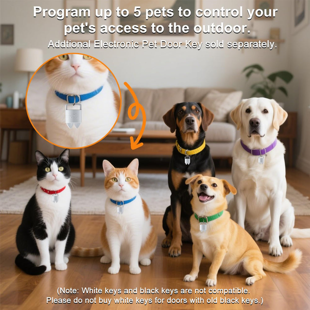AJKJ Smart Pet Door automatic mode enables hands-free pet passage.