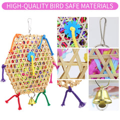 AK KYC Bird Parrot Toys colorful crinkly papers attract attention and play.