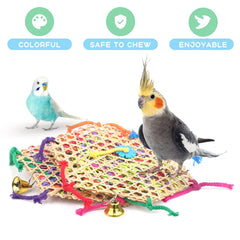 AK KYC Bird Parrot Toys easy-hook hanging design for flexible placement.