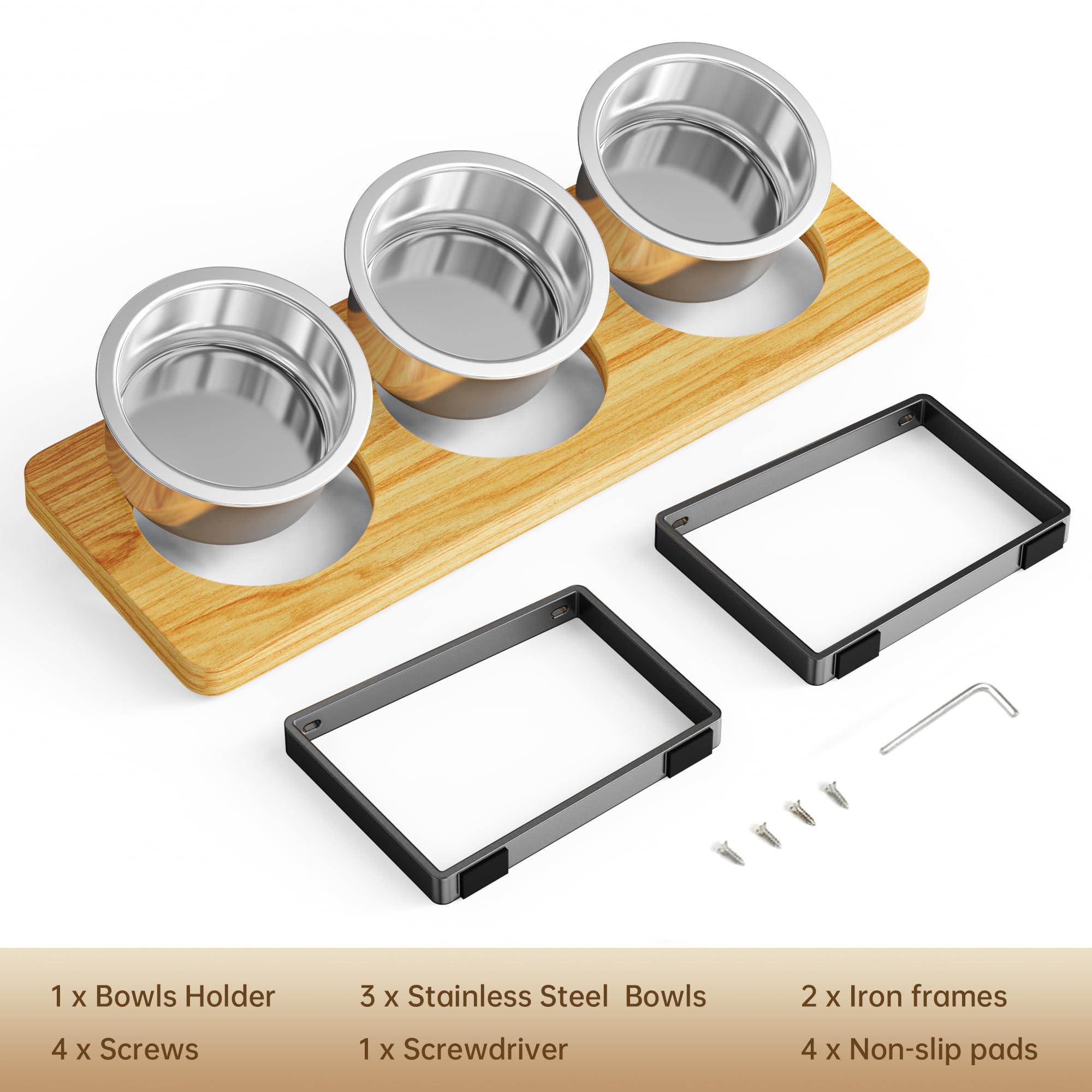 AKAOLA comfortable dining for small cats and puppies with raised bowls.