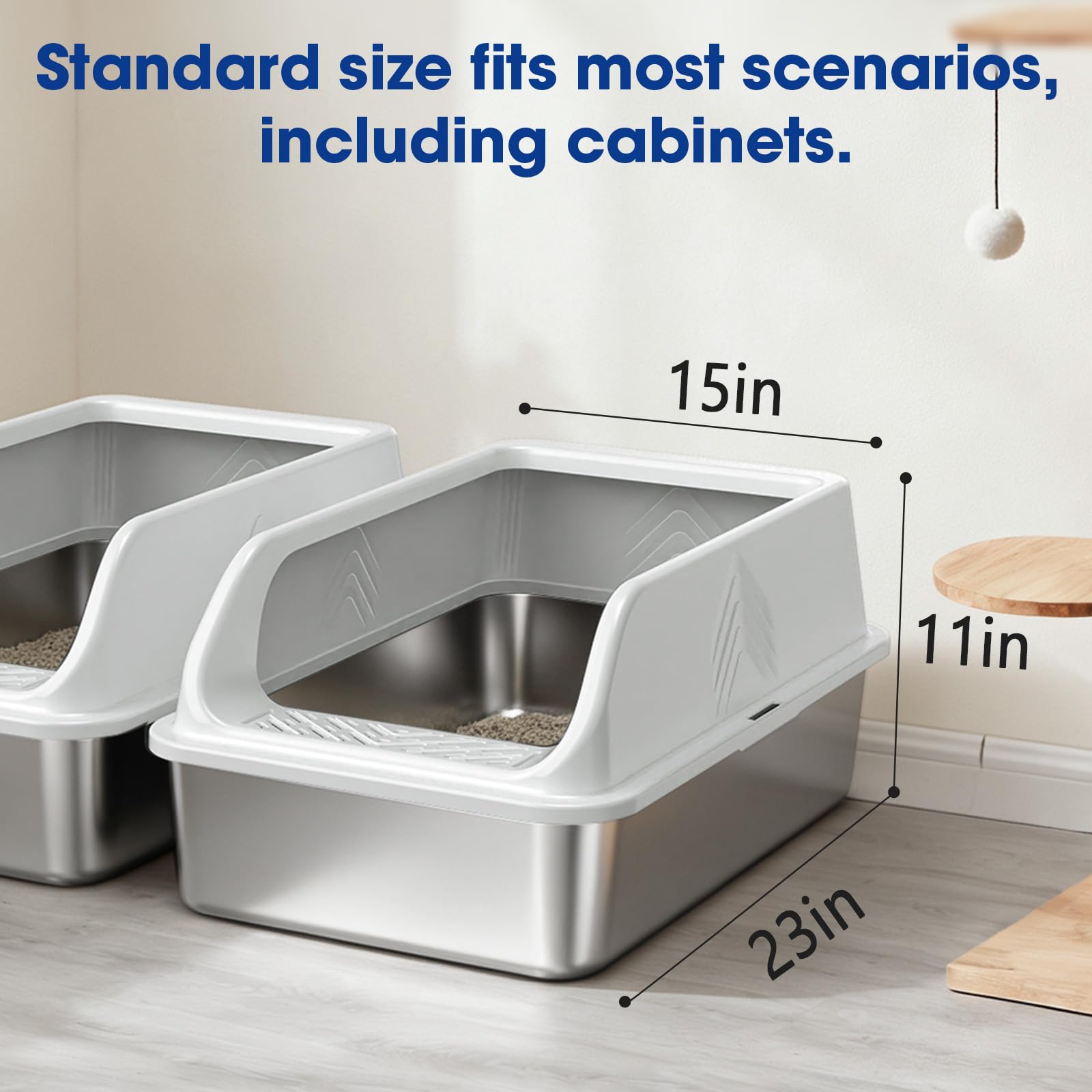 AKAOLA easy-clean stainless steel design minimizes odor buildup.