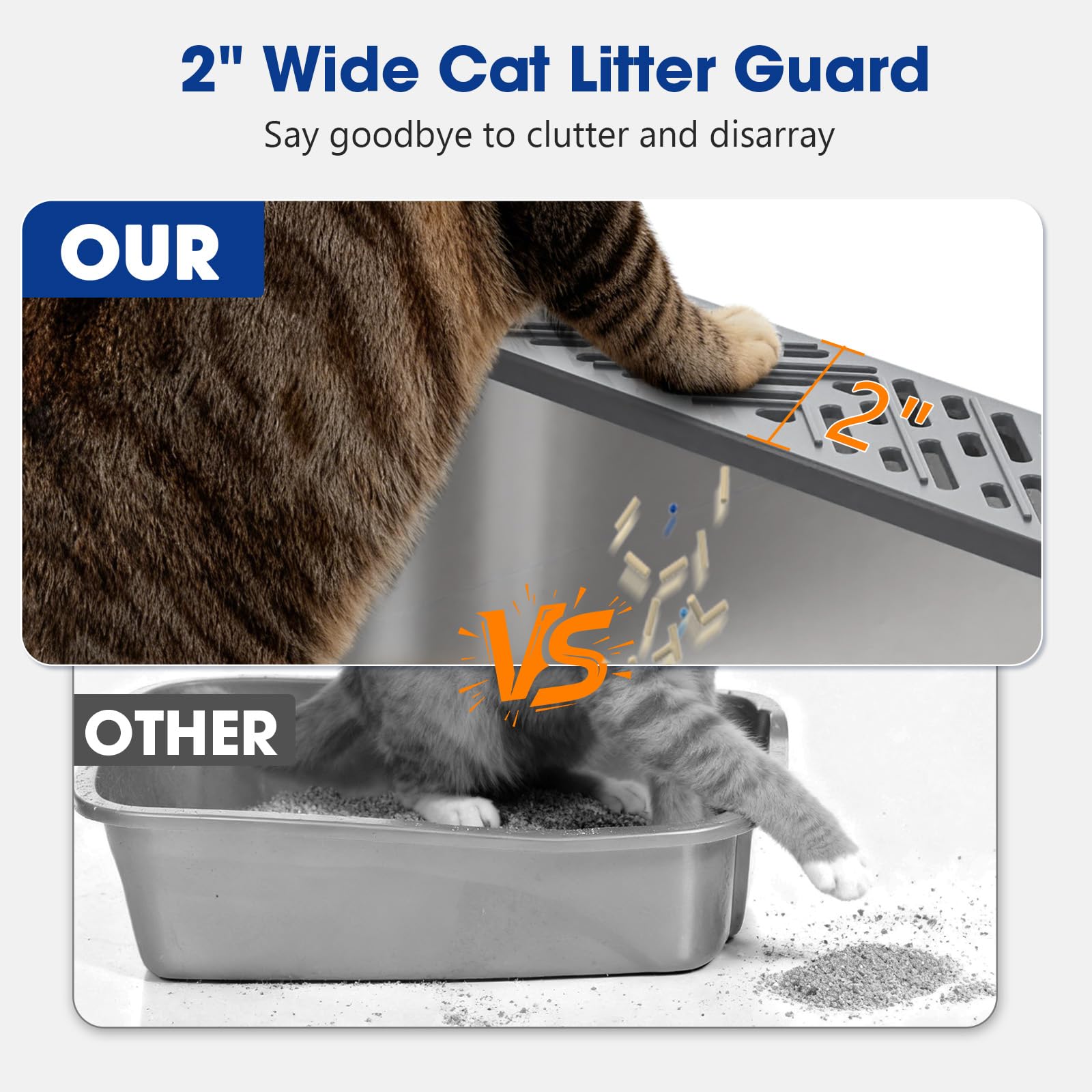 AKAOLA litter box lid with secure buckle for stable use