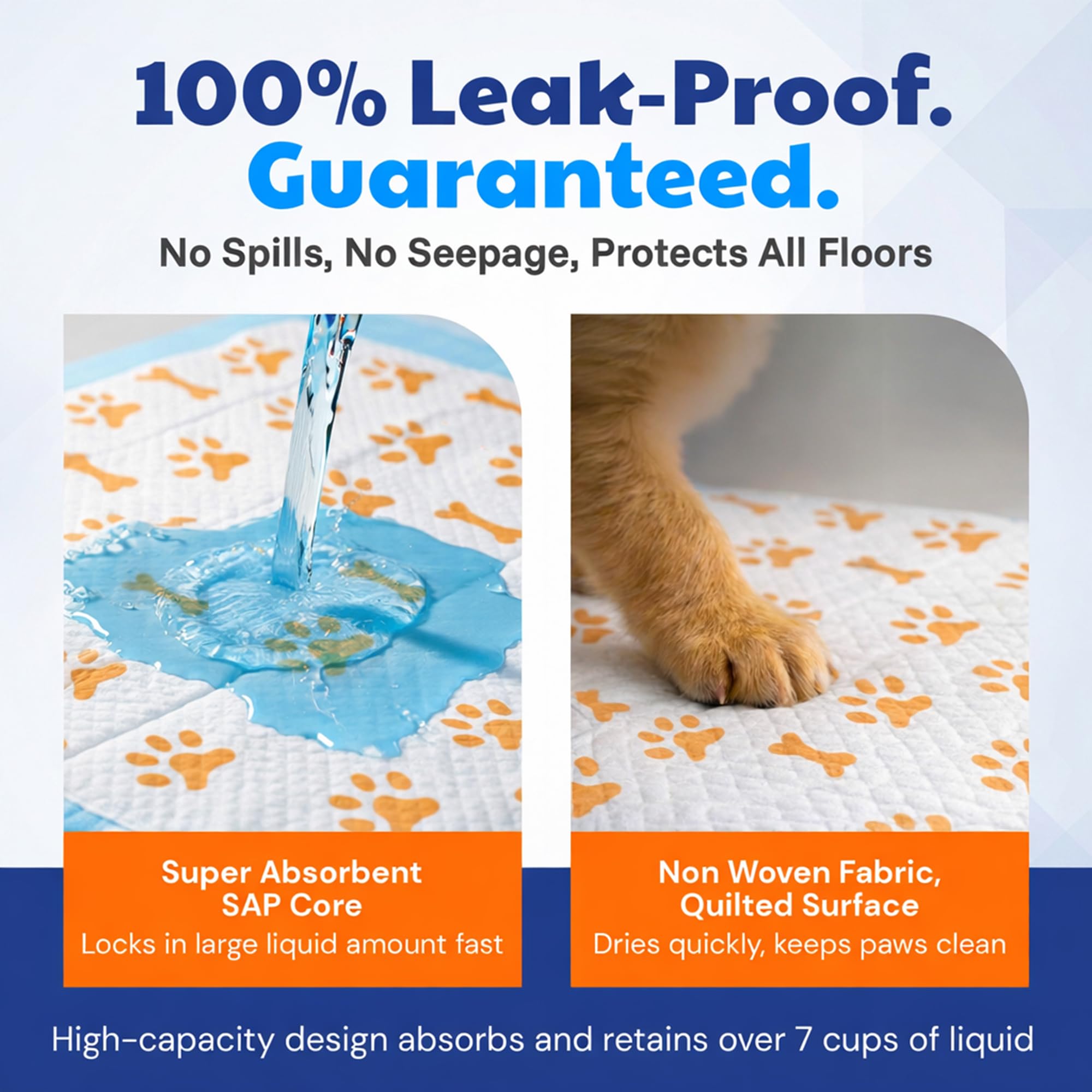AKC Advanced Puppy Pads 28x30 inch size fits larger puppies