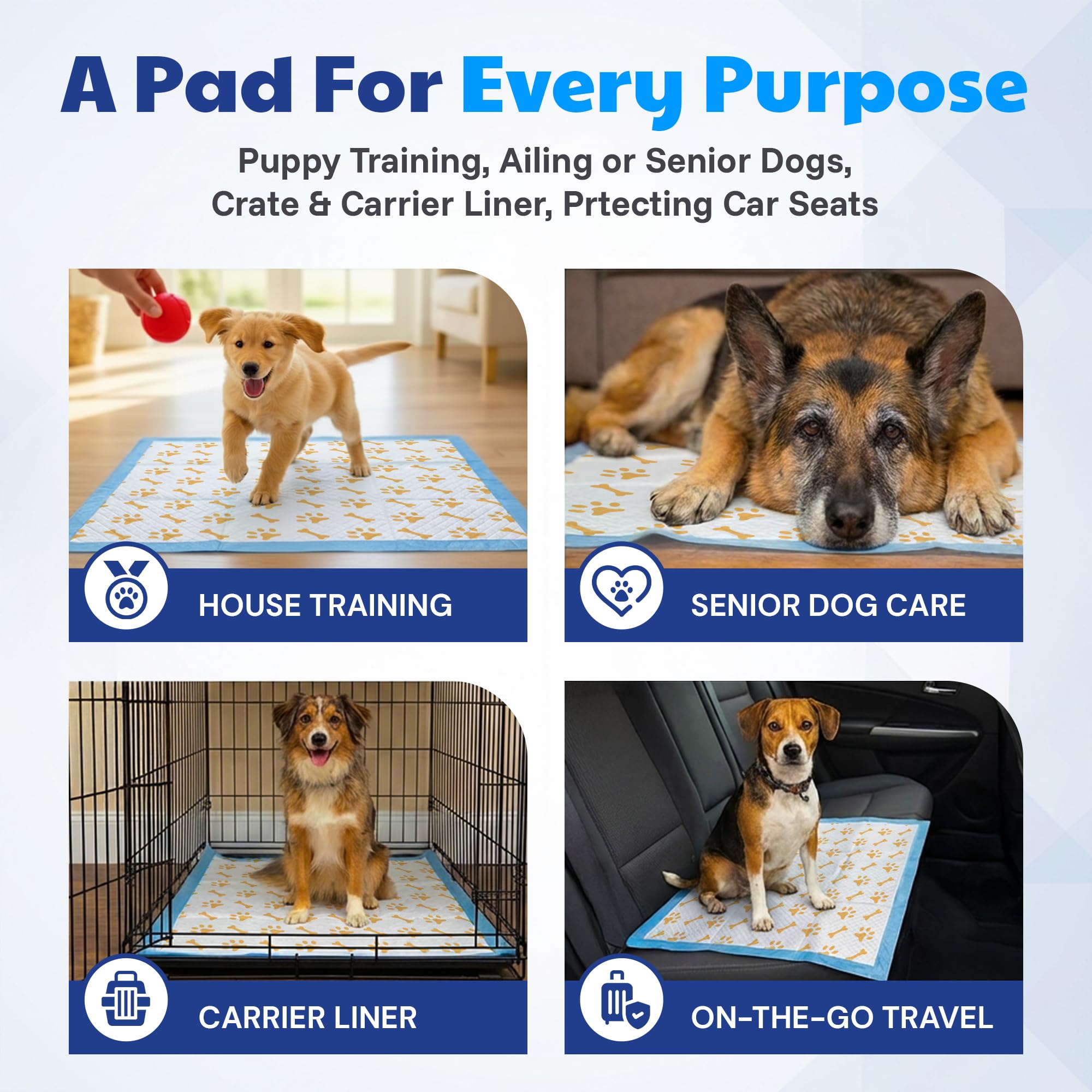 AKC Advanced Puppy Pads 50-count pack for frequent training