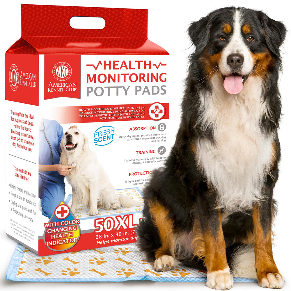AKC Advanced Puppy Pads Health+ color change signals pH cues for easy monitoring