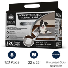 American Kennel Club charcoal puppy training pad with anti-slip backing keeps a secure surface.