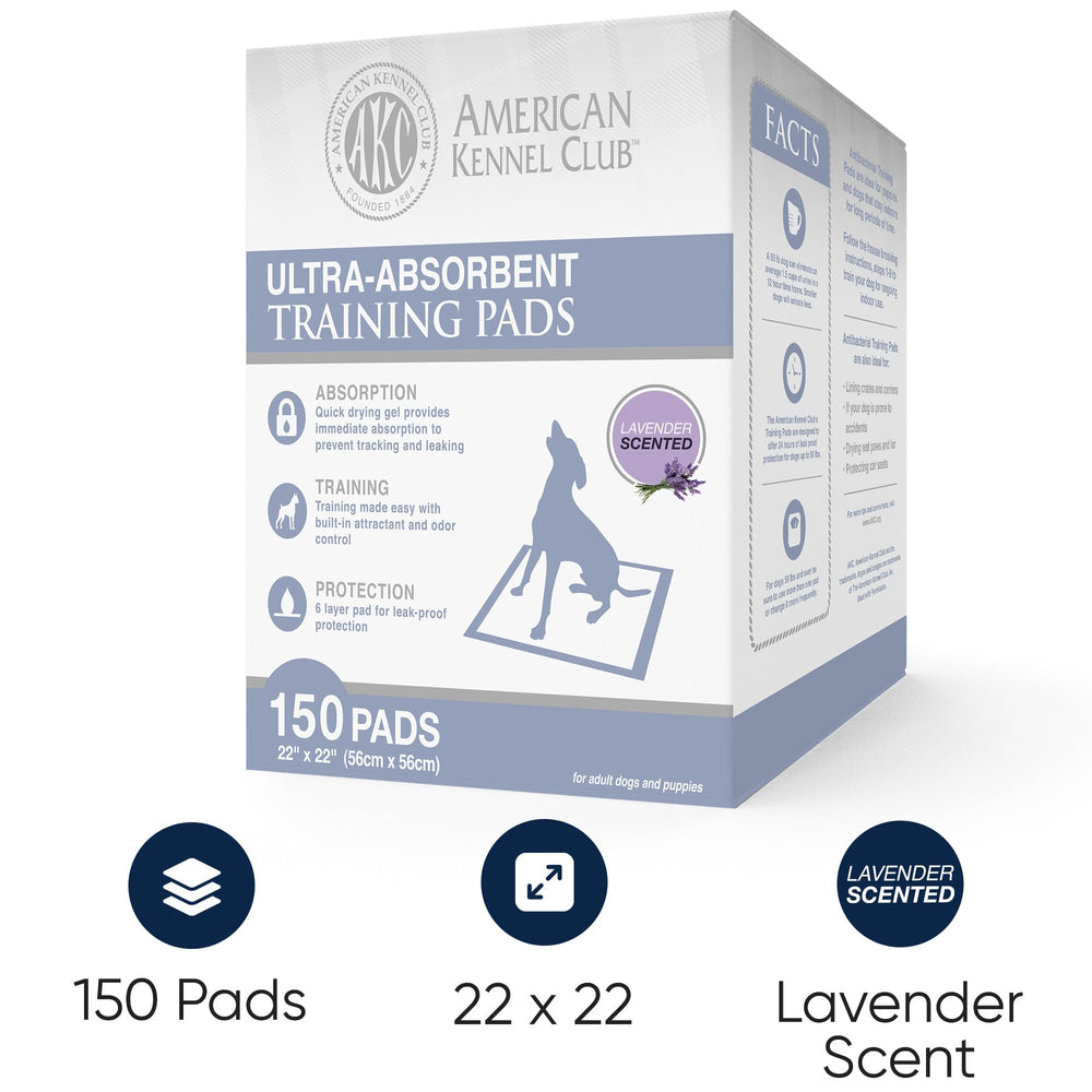 AKC leak-proof dog training pad, side view, keeps floors clean during use.
