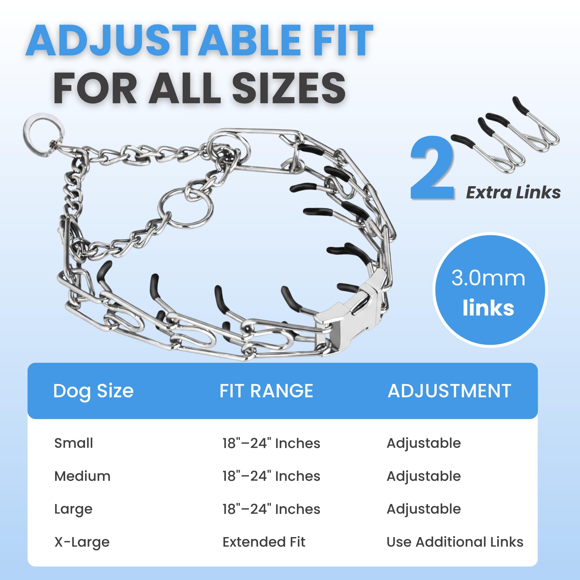 AKDNZ No Pull Collar quick-release buckle enables easy on and off during outings.