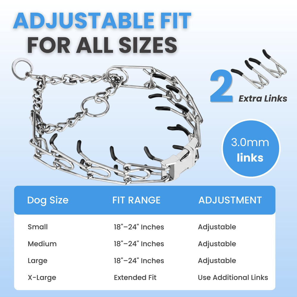 AKDNZ No Pull Collar quick-release buckle enables easy on and off during outings.