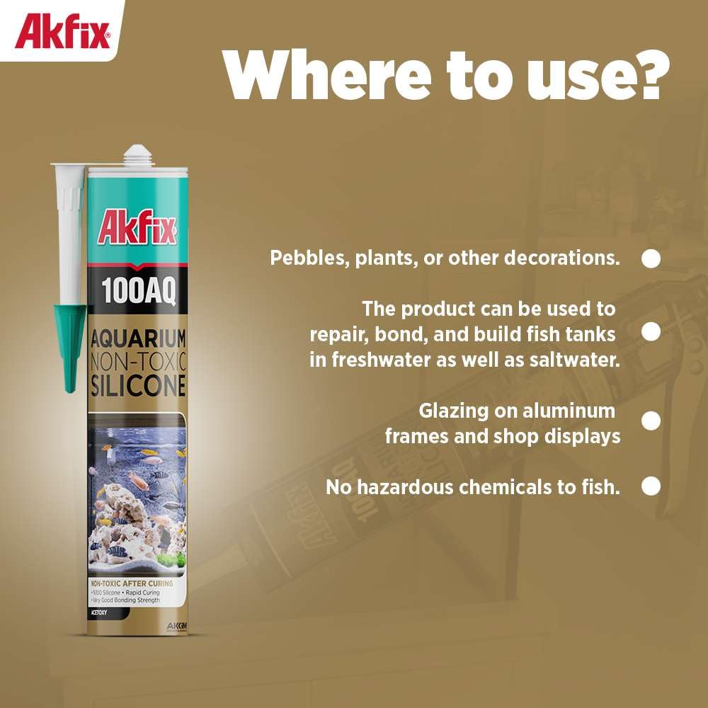 Akfix 100AQ sealant bond on glass and non-porous surfaces