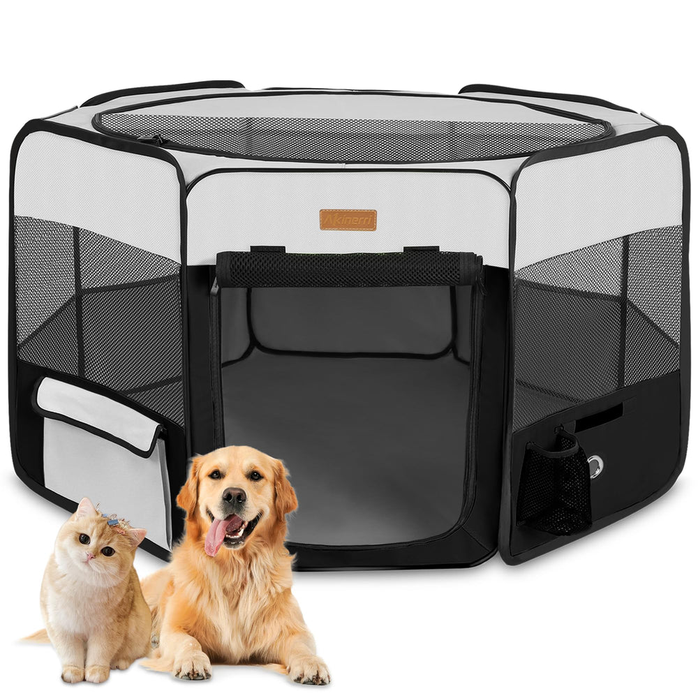 Akinerri indoor-outdoor pet tent supports versatile travel and camping use.