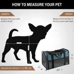 Akinerri pet carrier side view shows sturdy frame and comfortable interior.