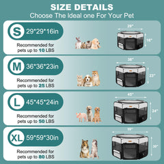 Akinerri pet playpen spacious interior supports safe activity and rest.