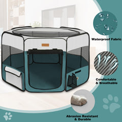 Akinerri portable pet tent blue, spacious interior for multiple companions.