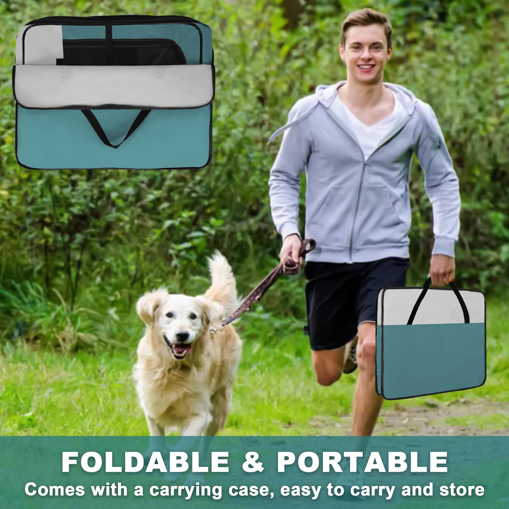 Akinerri puppy playpen for outdoor camping, keeps pets secure.