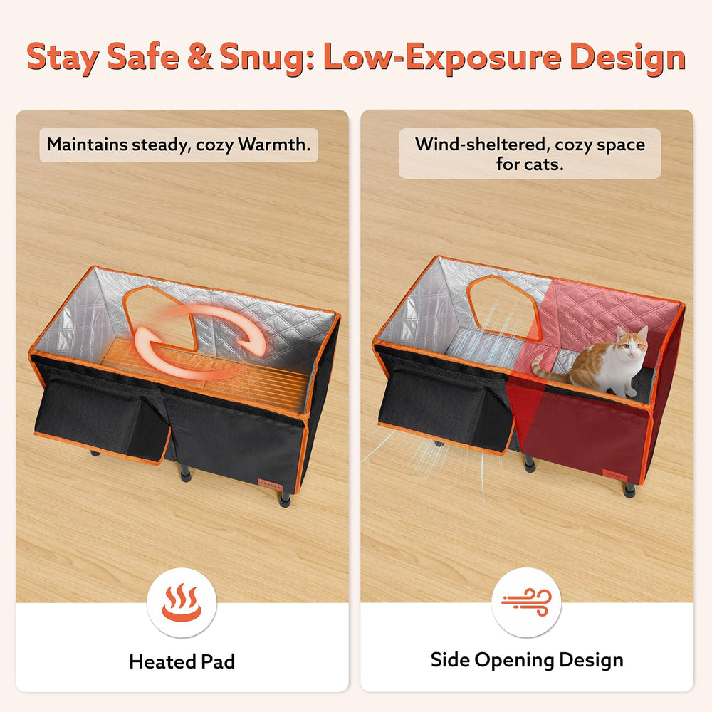AKAOLA heater system provides gentle warmth in cold conditions.