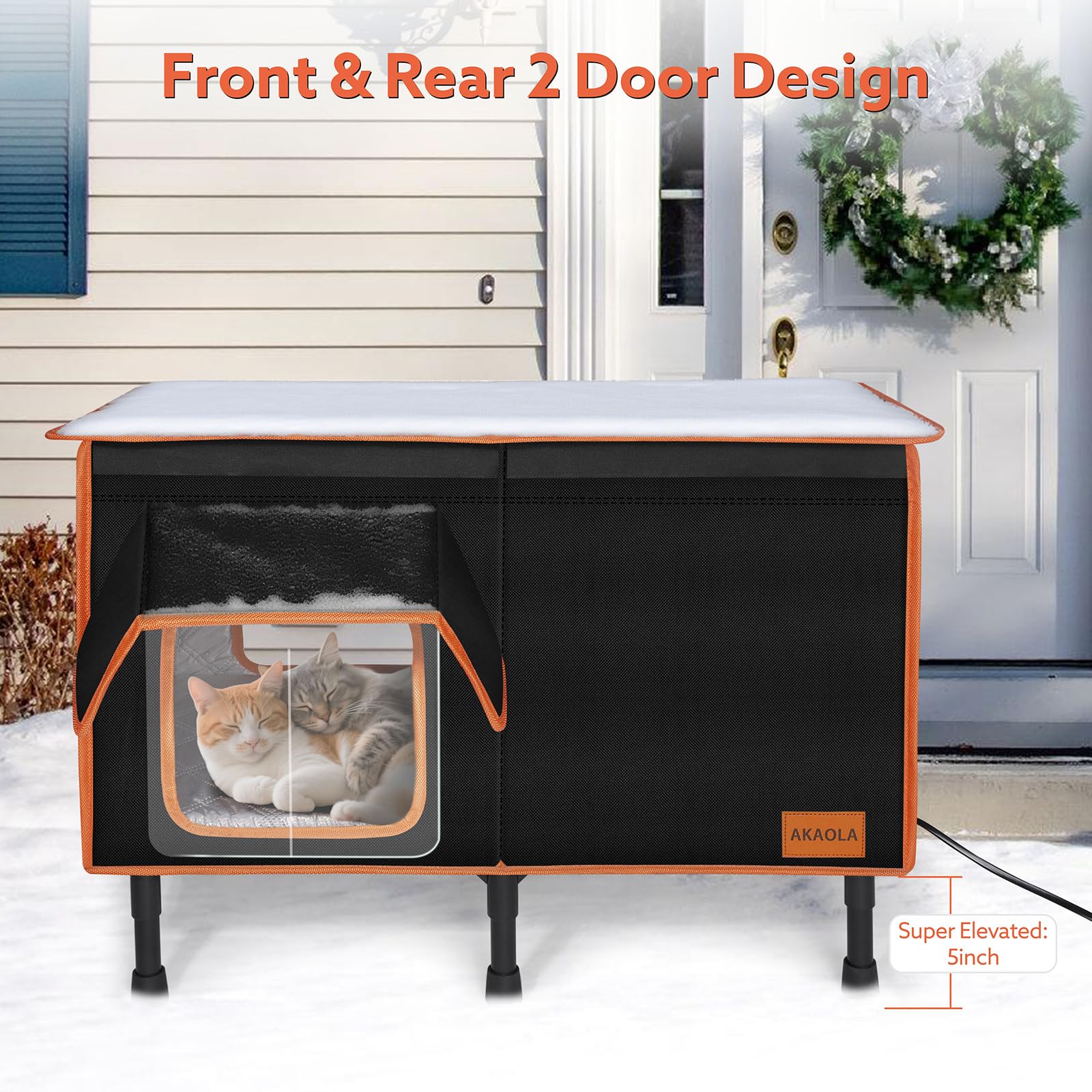 AKAOLA interior space fits multiple cats for companionship.