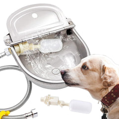 AKUATUZ automatic water bowl dispenser with large capacity for outdoor dogs.