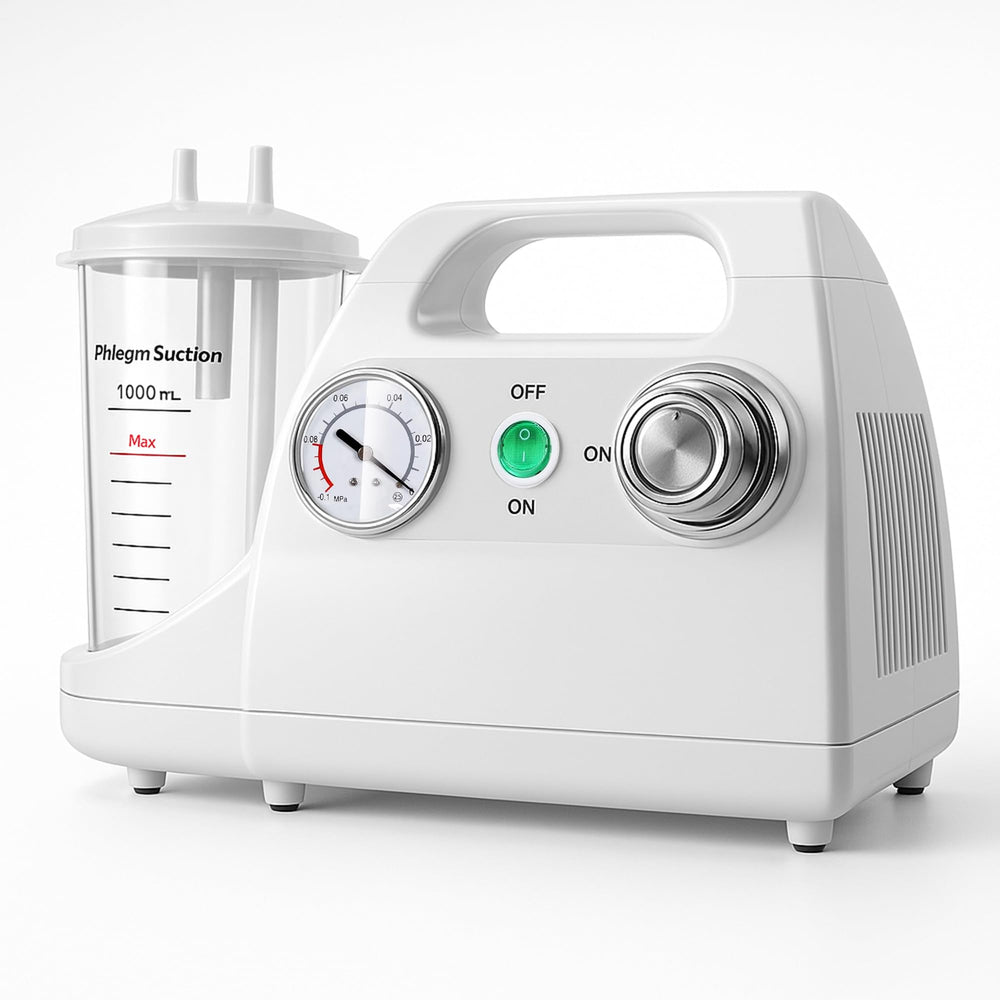 Akvich portable veterinary suction machine with 1000ml bottle for home use.