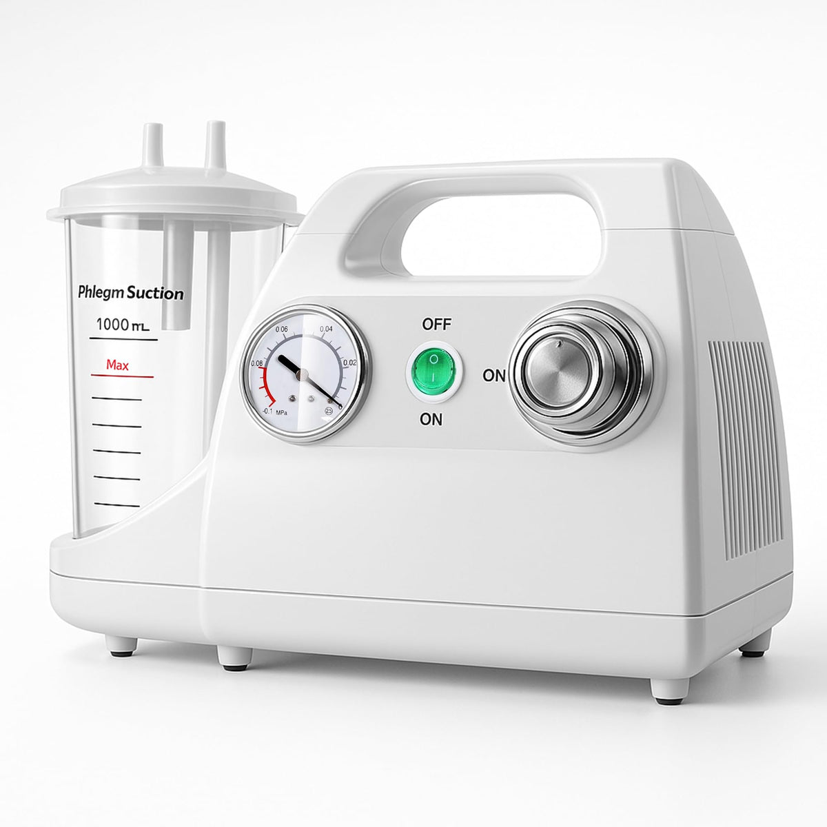 Akvich portable veterinary suction machine with 1000ml bottle for home use.