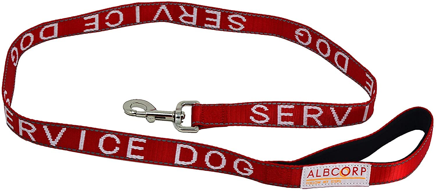 ALBCORP red leash stands out for quick recognition in crowds.