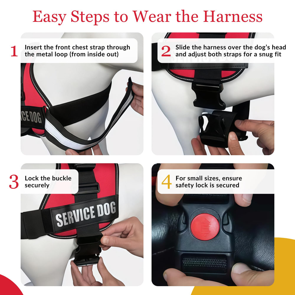 ALBCORP service-dog-vest-harness-mesh-padding adds breathable comfort for long wear.