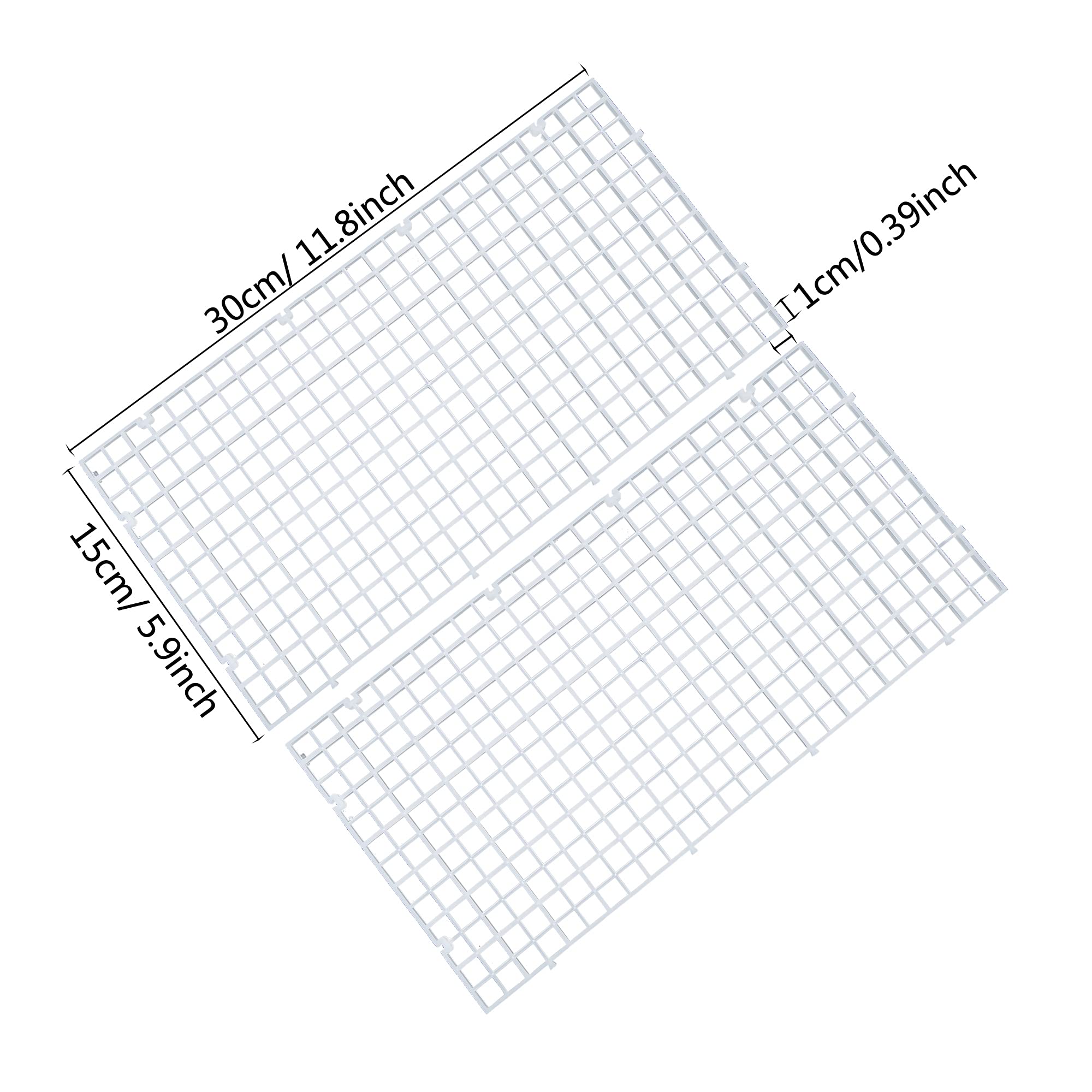 ALEGI divider grid being positioned to create flexible, customizable tank sections.