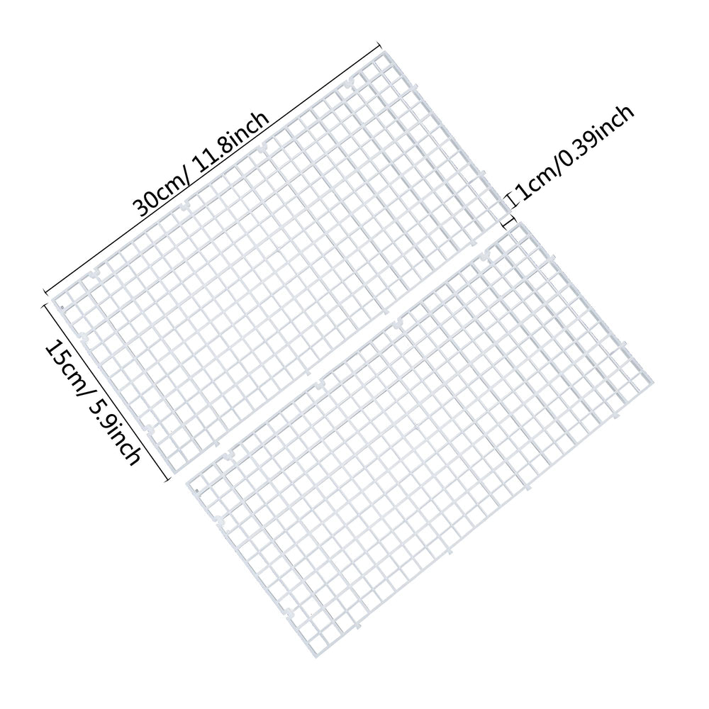 ALEGI divider grid being positioned to create flexible, customizable tank sections.