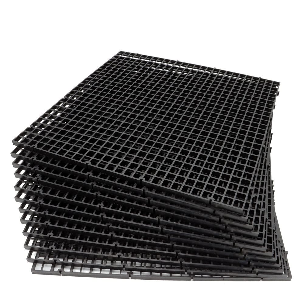 ALEGI aquarium egg crate grid divider in black for flexible partitioning.