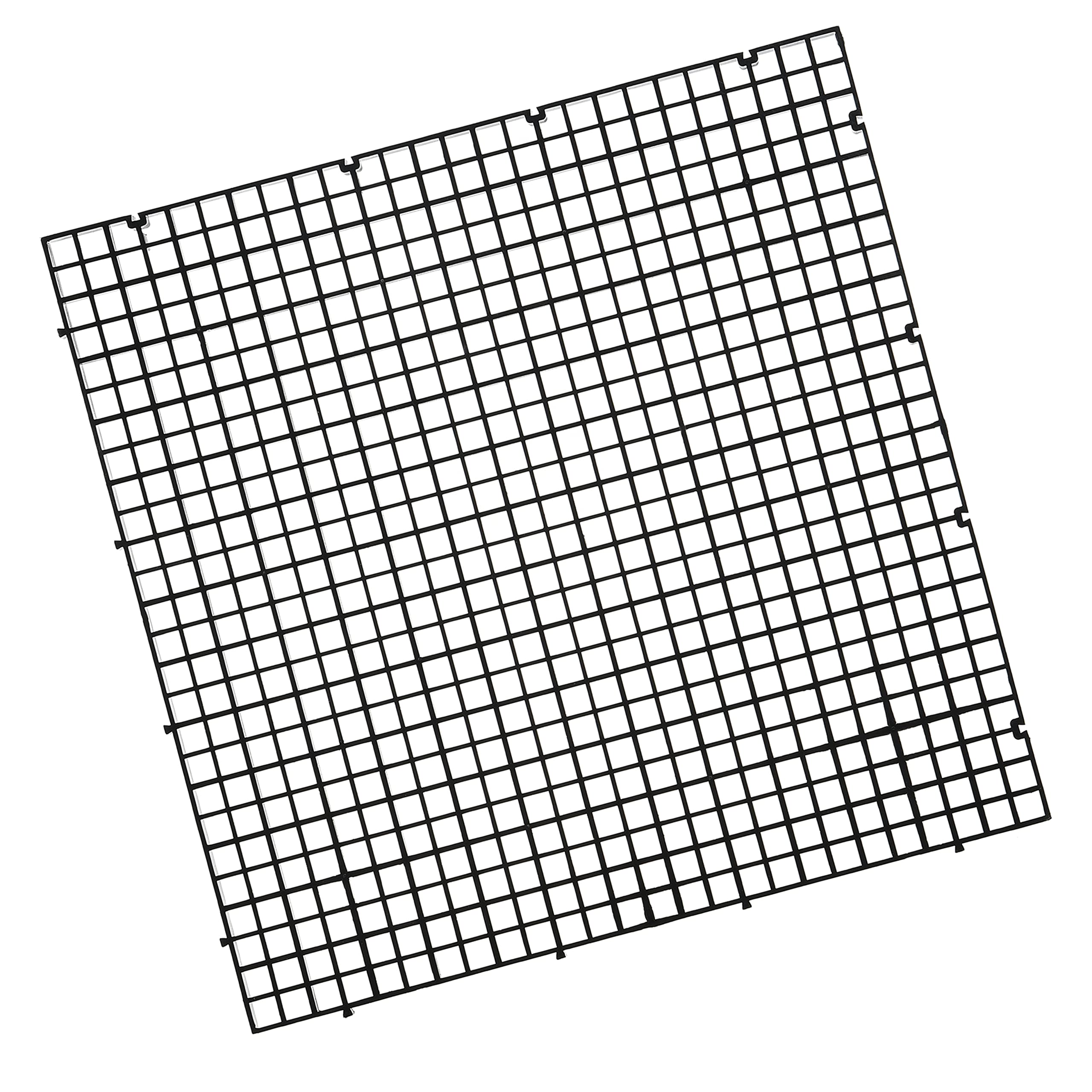 ALEGI aquarium grid divider bottom tray in black for debris cleaning and easy setup.